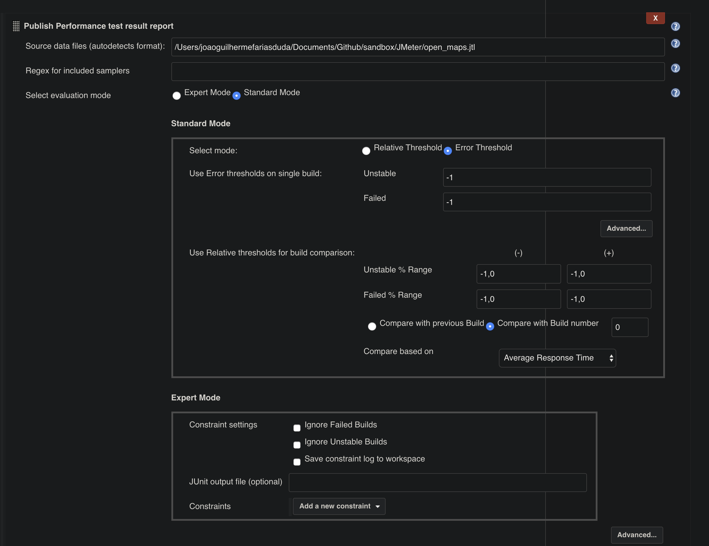 Post=Build step - File path